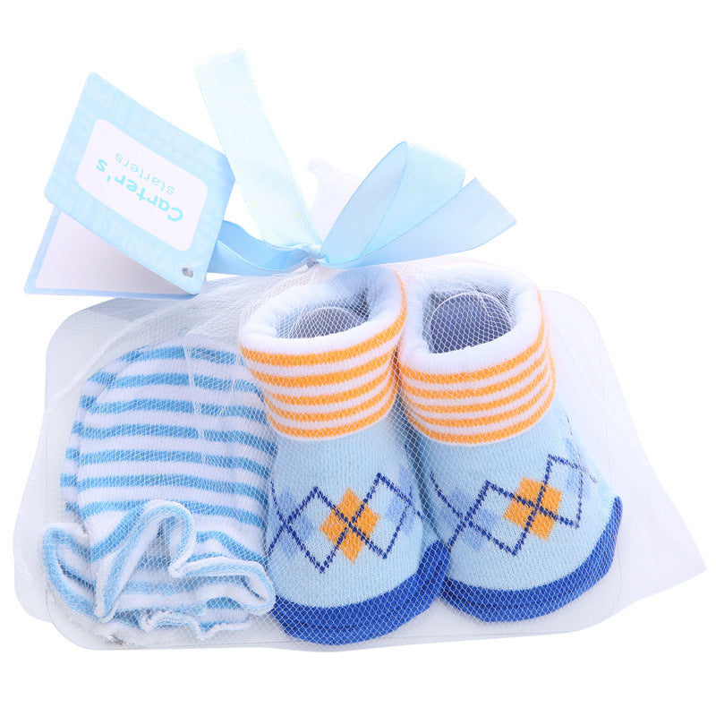 Cartoon Stripe Baby Socks Set