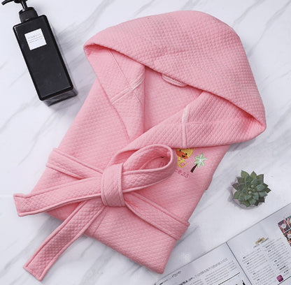 Kids Cotton Cartoon Bathrobe