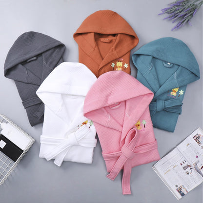 Kids Cotton Cartoon Bathrobe