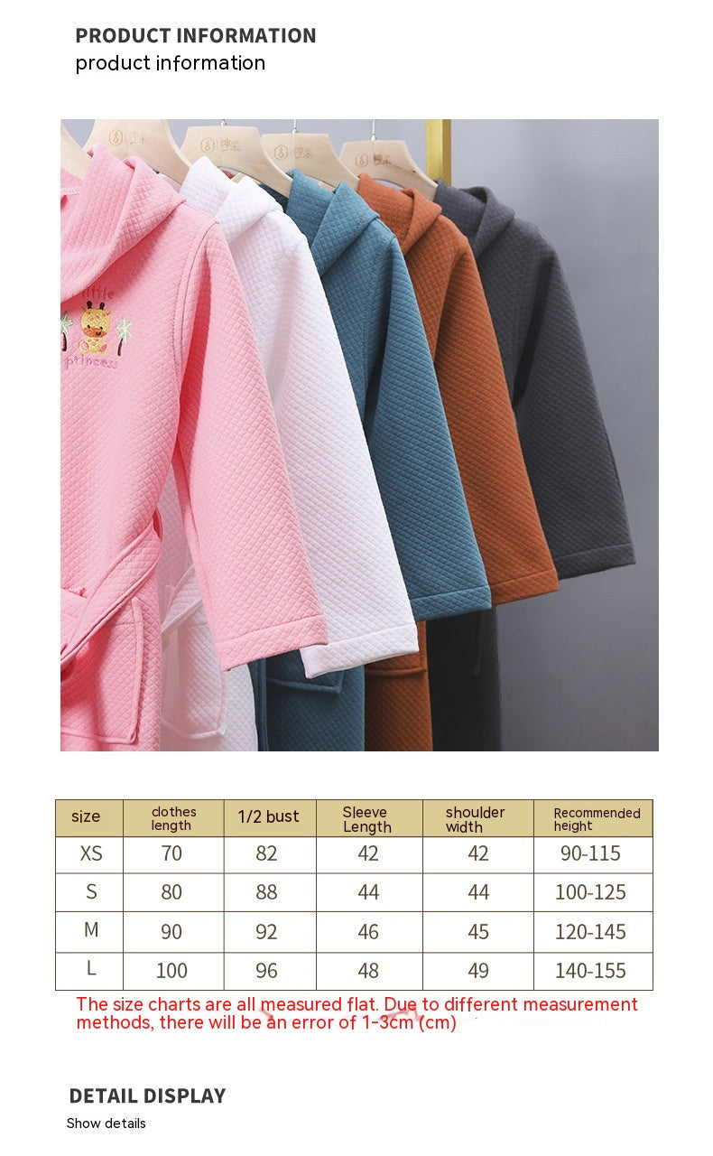 Kids Cotton Cartoon Bathrobe