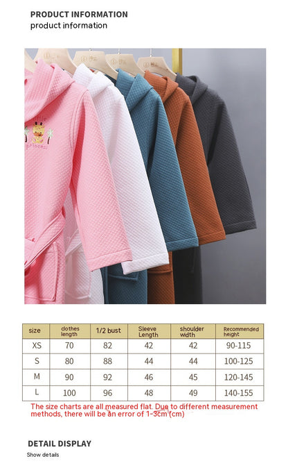 Kids Cotton Cartoon Bathrobe