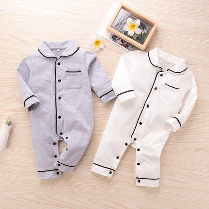 Cotton Button Baby Bodysuit