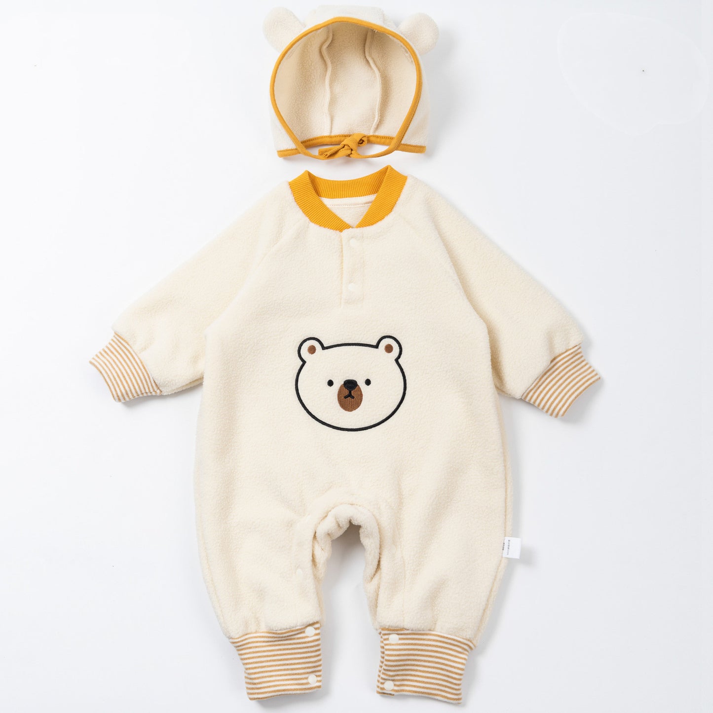 Polar Fleece Bear Baby Jumpsuit