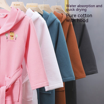 Kids Cotton Cartoon Bathrobe