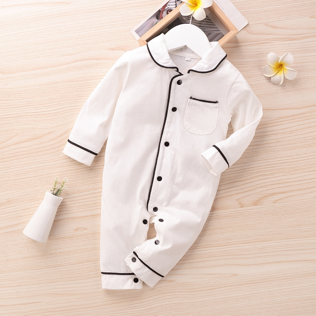 Cotton Button Baby Bodysuit