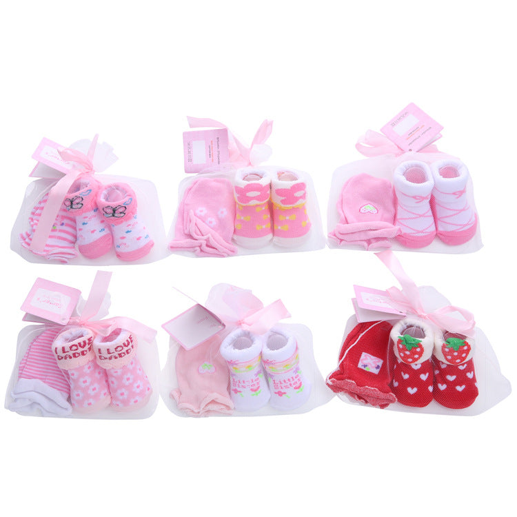Cartoon Stripe Baby Socks Set