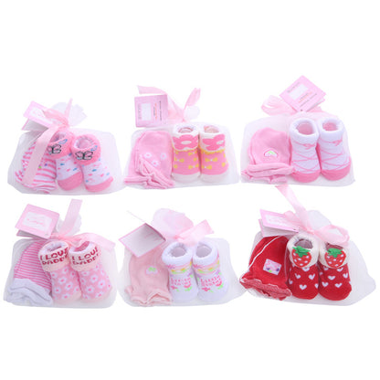 Cartoon Stripe Baby Socks Set