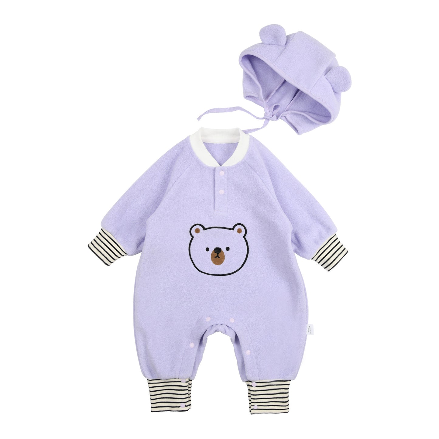 Polar Fleece Bear Baby Jumpsuit